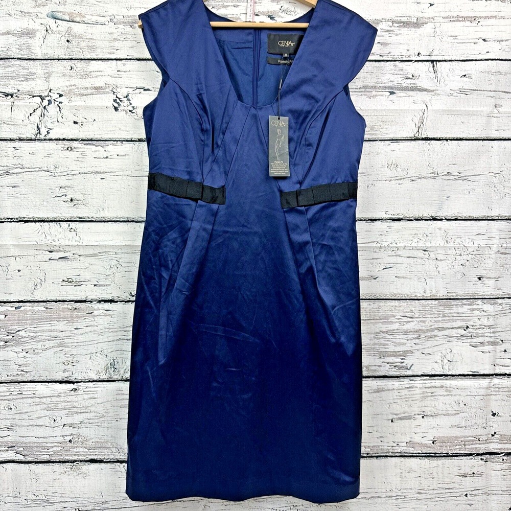 Cenia New York Navy Blue Pamela Fit Dress Sleeveless  [Size 12]‎ w/ Tags